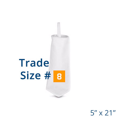 trade size 8 5x21 pe po filter bag product with psi filters